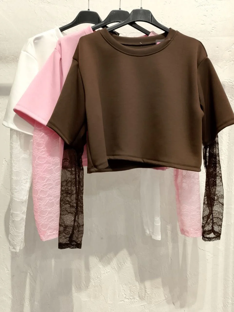 MAGLIA CON MANICHE IN PIZZO - Image 3